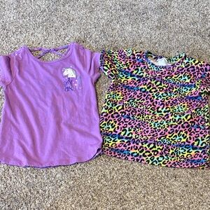 Purple and Leopard Print T-Shirts